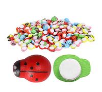 Stickers de Coccinelles, Décor de avec 300pcs en Bois des pour Décoration Micro-paysage