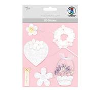 Stickers de mariage 3D composés de plusieurs couches de matériaux de haute qualité, autocollants, pour décorer des cartes de vœux, scrapbooking et autres travaux manuels.