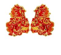 Stickers de Porte 2026, année du Cheval - Décorations 3D floquées for Le Nouvel an Chinois avec Le caractère « Fu », idéales for Une décoration Festive.(Color8)