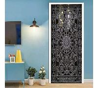 Stickers De Porte Autocollants De Porte 3D Porte En Fer Créatif Gris Auto-Adhésif Imperméable Amovible Wc,Sticker Porte Chambre,Autocollants Porte D Entree,Autocollants Porte Placard, Accueil Décor 9