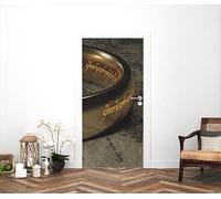 Stickers de Porte - Papier peint - Autocollant de décoration pour porte - Poster Adhésif - Anneau unique - Geek Super Héros - 73 x 205 cm - Chambre Bureau Salon Couloir Fabrication française