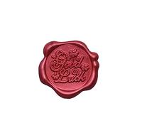 Stickers de sceau de cire, Autocollants adhésifs multicolores for sceau de cire, 30 pièces, for la décoration des enveloppes(Burgundy,Good luck)
