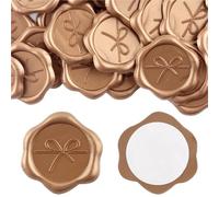 Stickers de sceau de cire, Autocollants de sceau cire 30 pièces, cœur couronne d'arc plume auto-adhésif for Invitation mariage(Style 02)