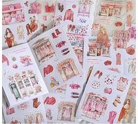 Stickers de scrapbooking esthétiques, Accessoires de stickers, Série fille 20 feuilles de stickers PET pour DIY Bullet Journal, album photo, ordinateur, blocs-notes (Garde-robe de fille 4)