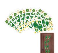 Stickers de sol St Patrick,St Patrick Autocollants de sol | Autocollants amovibles pour pieds de trèfle vert - Décorations de sol, autocollants avec tampons de pied, décoration f