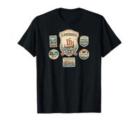 Stickers de Voyage Vintage Scandinavie T-Shirt
