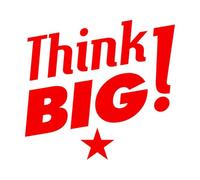 Stickers décoratifs finement sculptés inscription penser grand bureau motivation ationg 36x38.5cm Décoration de magasin Rouge