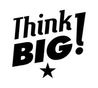 Stickers décoratifs finement sculptés inscription penser grand bureau motivation ationg 72x77.1cm Auto-adhésif Noir