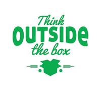 Stickers décoratifs finement sculptés phrase d'écriture penser hors des sentiers battus 51x62.9cm Fourni avec un kit de film de transfert Vert