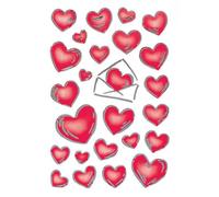 Stickers décoratifs - HERMA - DECOR Coeurs & lettres - Argent - Gris