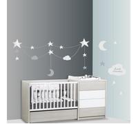 Stickers - Décoration murale - XXL - Nuage céleste - Blanc - Pour chambre de bébé
