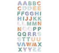 Stickers - Dino - Lettres 3D - Multicolore - 52 pcs - Pour enfants