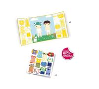 Stickers - DJECO - Les habits - Bois - Mixte - Vert - Multicolore - A partir de 18 mois