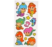 Stickers Effet 3D "Sirènes" 21cm Multicolore Multicolore G