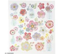 Stickers effet holographique Creativ Company - Fleurs - 24 pcs environ G