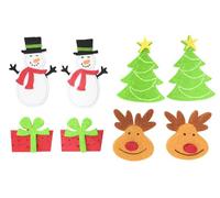 MÉGACRÉA Stickers en Feutrine Personnages de Noël 8 pièces