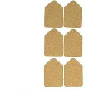 Stickers en liège x 6 - Etiquettes Marron G