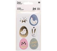 Stickers en papier - Oeufs de Pâques - 24 pcs G
