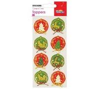 Stickers en relief - Forêt de Noël à paillettes - Global Gift Multicolore G