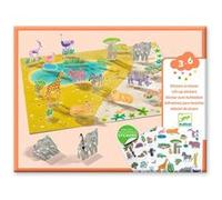 Stickers enfant à relever Djeco Animaux Multicolore
