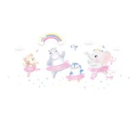 Stickers enfant animaux danseurs classique