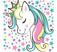 Stickers enfant licorne reine endormie