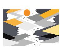 Stickers enfant montagnes scandinaves alaska