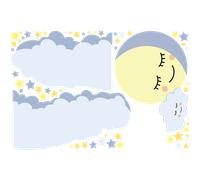 Stickers enfant nuage scandinaves et étoiles veilleurs