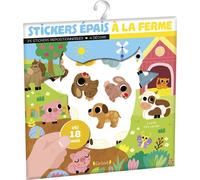 Grund Stickers épais – À la ferme – Pochette 25 autocollants repositionnables – Dès 18 mois