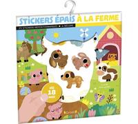 Stickers épais : À la ferme - Pochette de 25 autocollants épais et repositionnables avec 4 décors - À partir de 18 mois