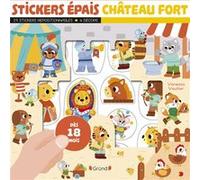Grund Stickers épais Châteaux forts – Pochette 25 autocollants repositionnables – À partir de 18 mois