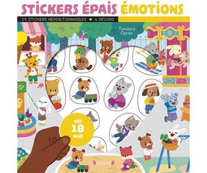 Stickers épais - Émotions - Teodora Oprea - Grund - Livre-jeu