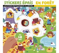 Stickers épais : En forêt - Pochette de 25 autocollants épais et repositionnables avec 4 décors - À partir de 18 mois