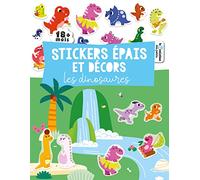 Collectif – Stickers épais et décors – dinosaures – Livre-jeu