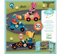 Stickers repositionnables Les voitures Djeco