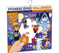 Grund Stickers Halloween épais – Pochette 25 repositionnables, 4 décors, dès 18 mois