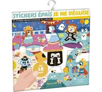 Stickers épais : Je me déguise - Pochette de 25 autocollants épais et repositionnables avec 4 décors - À partir de 18 mois