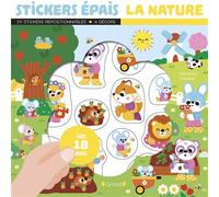 Grund Stickers épais La nature – Pochette 25 autocollants repositionnables – Dès 18 mois