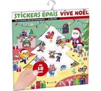 Stickers épais : Vive Noël ! - Pochette de 30 autocollants épais et repositionnables avec 4 décors - À partir de 18 mois