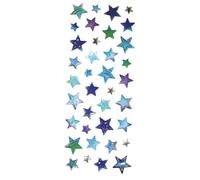 Stickers Époxy Étoiles Bleues 9 À 18 Mm X 37 Pièces
