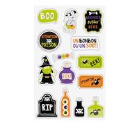 Stickers epoxy Halloween Poison 14 pièces