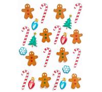 Stickers époxy Pain d'épices de 0,9 à 2,8 cm 24 pi