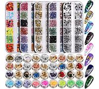 Stickers et décalcomanies pour les ongles nail art 5 boxes Nail Art Rhinestones& 3 box nail foil chip