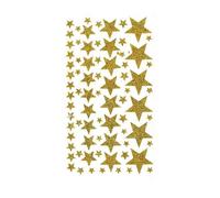 Stickers étoiles à paillettes dorées
