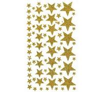 Stickers étoiles à paillettes dorées Doré G