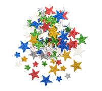 Stickers Étoiles En Mousse Pailletée Multicolore 216 Pièces