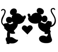 Stickers fantaisie en forme de cœur pour interrupteur de voiture Mickey