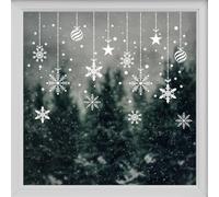 Stickers Fenêtre Noël Flocon pour statique 30x90cm Réutilisable | Technologie pour statique, pour colle, pose à l'eau, réutilisable, ne laisse pas de adhésif