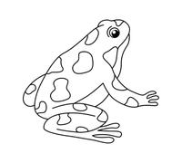 Stickers finement sculptés Coloriage mignon de grenouille pour enfants 36x39.4cm Multicolore Noir