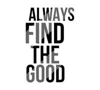 Stickers finement sculptés Trouvez toujours une bonne typographie et un bon modèle 36x55.7cm Stickers pour vitres Noir